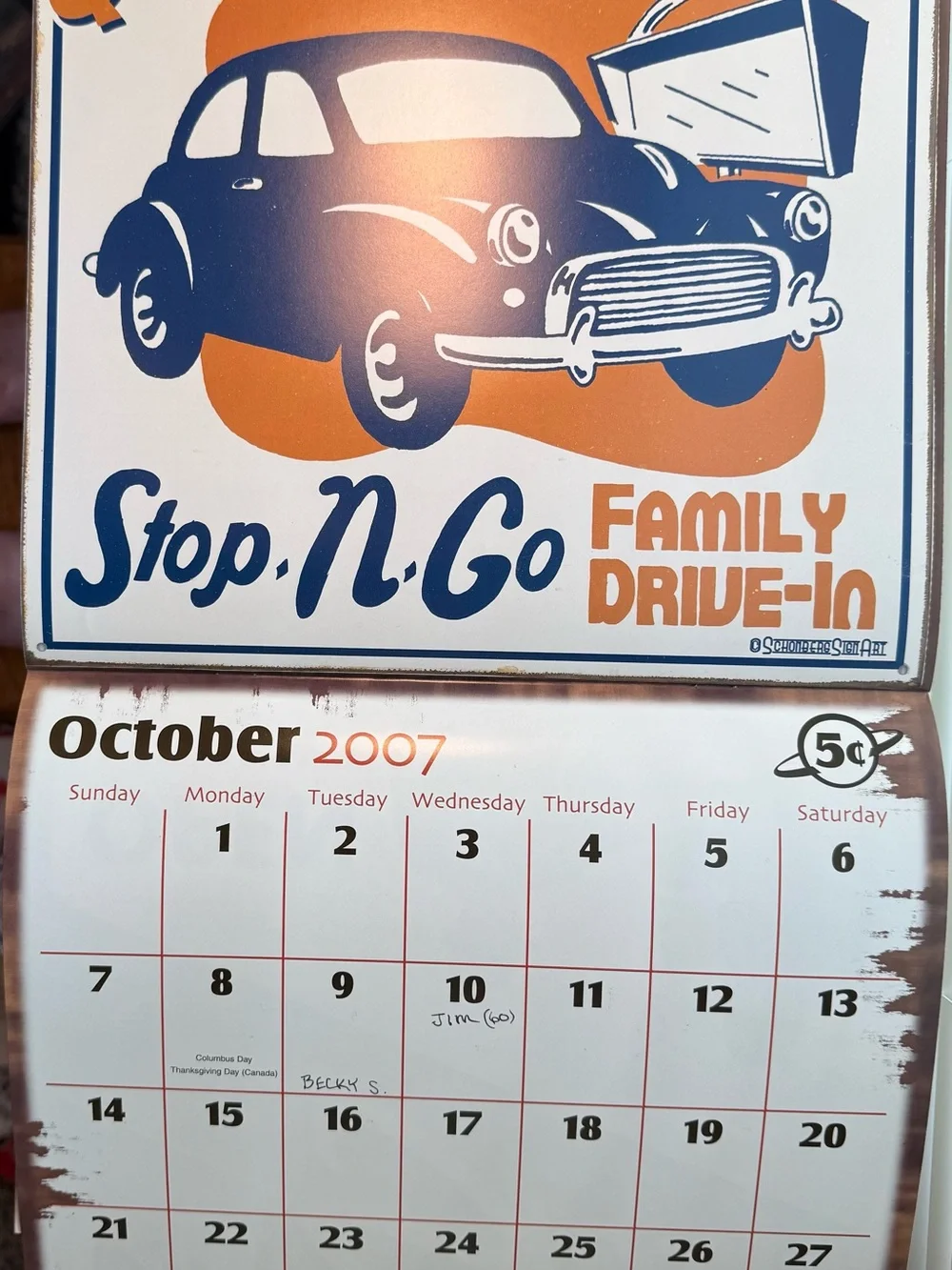 Signs of the Times 2007 Beach Calendar Nostalgic Signs by BJ Schonneberg
